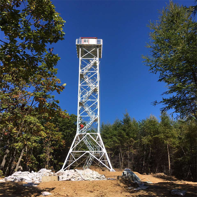 Customized 4-Legged Galvanized Steel Observation Guard Tower